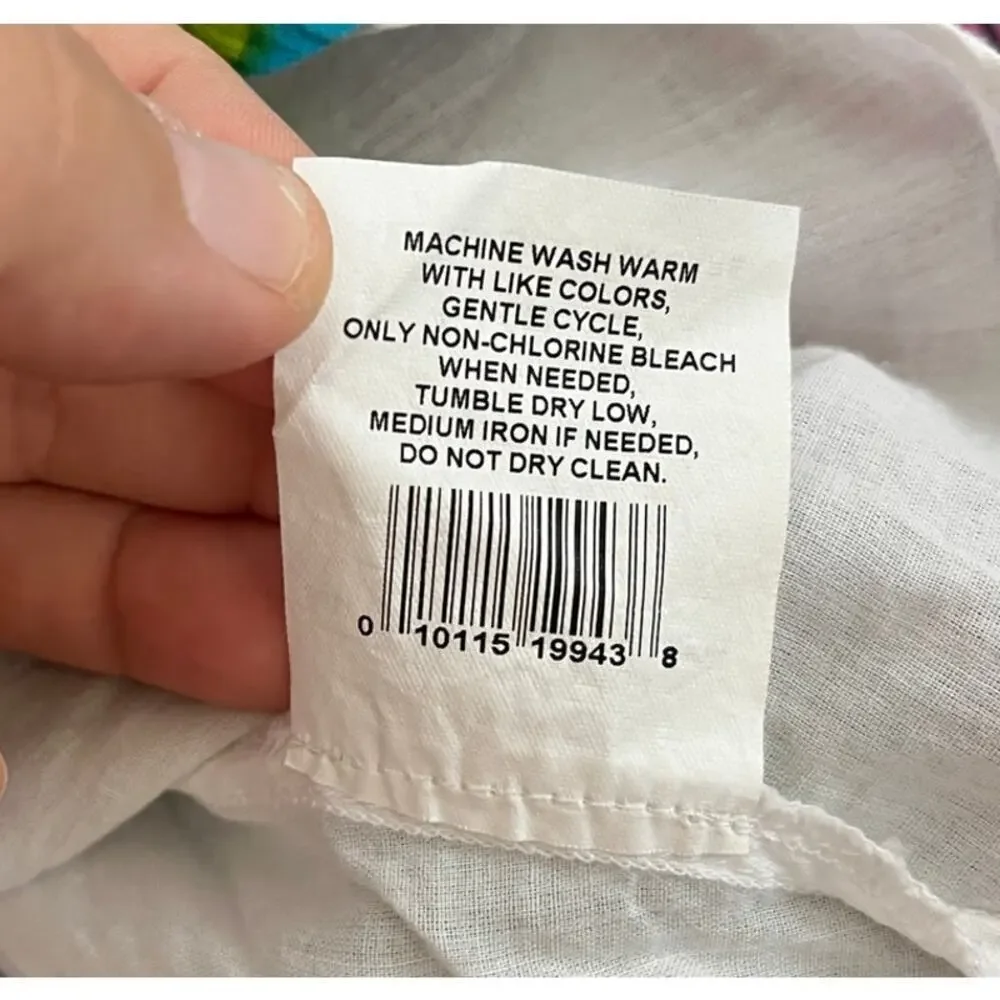 VTG Mimi Maternity Patchwork Colorful Whimsy Boho Midi Skirt sz L Phoebe Buffay - Picture 5 of 8